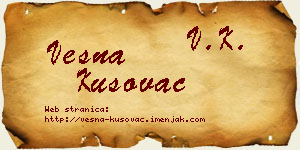 Vesna Kusovac vizit kartica